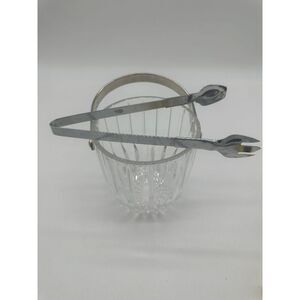 Mikasa Park Lane Crystal 5 7/8" Ice Bucket w/ Handle Barware Heavy Ice Bucket VT